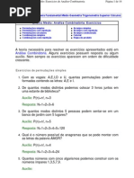 Exercicios Analise Combinatoria