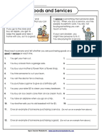 Goods and Services: Super Teacher Worksheets