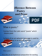 The Difference Between Poetry and Prose