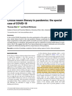 ABEL Critical Health Literacy in Pandemics: The Special Case of COVID-19
