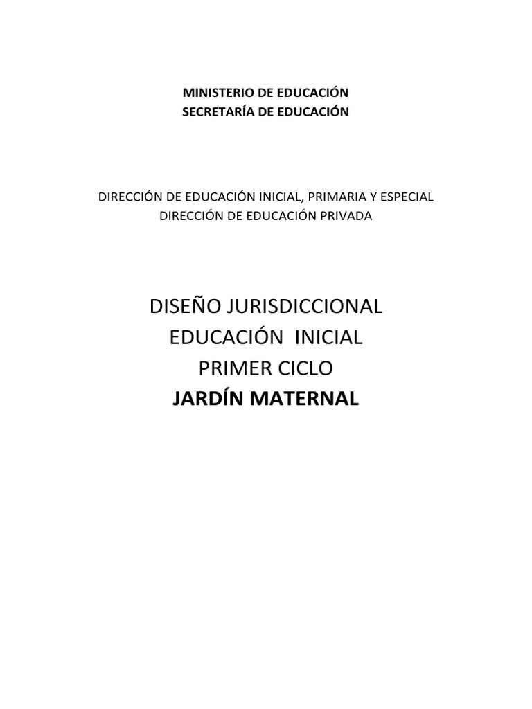 Diseño de Jardín Maternal en San Juan | PDF | Educación de la primera ...