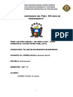 Lectura Unidad I - Taller de Incubadora de empresas (RAMIREZ TOLEDO, Alexander Justino)