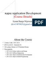 Rapid Application Development Course Det