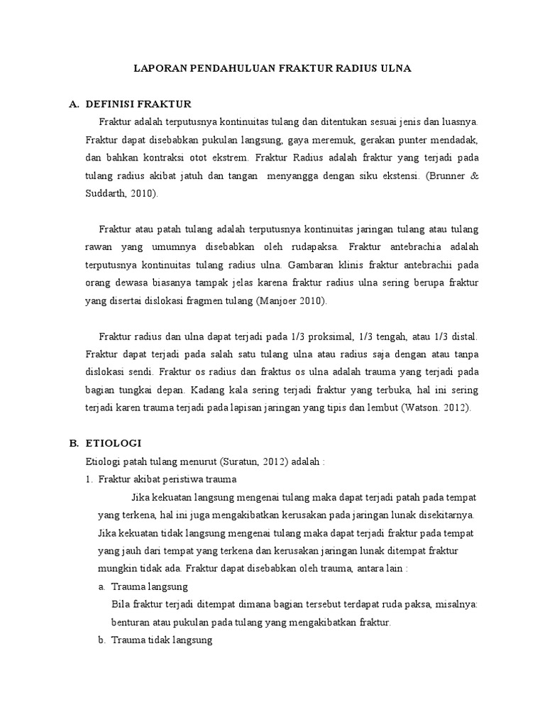 LP Fraktur Radius Ulna Desy | PDF