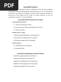 Kuatiañe'Ẽ Retepy (Partes De La Carta)