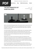 The Mathematics of Game Balance - Department of Play