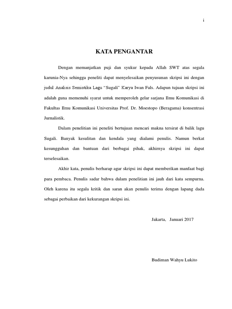 Analisis Semiotika Lagu Sugali | PDF