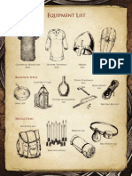 Equipment List: Armour