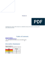 Executive Summary: Table of Contents