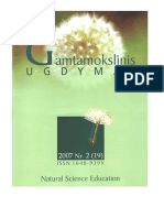 GAMTAMOKSLINIS UGDYMAS/NATURAL SCIENCE EDUCATION, Vol. 4, No. 2, 2007