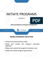 Initiate Programs: Advanced Diploma of Program Management