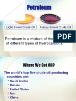 Petroleum: Petroleum Is A Mixture of Thousands of Different Types of Hydrocarbons