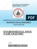 Gautam Buddha University Case Analysis on Deforestation