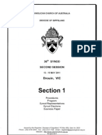Synod of the Diocese of Gippsland, Synod Papers Book 1