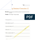 Beginning Sentence Correction 12