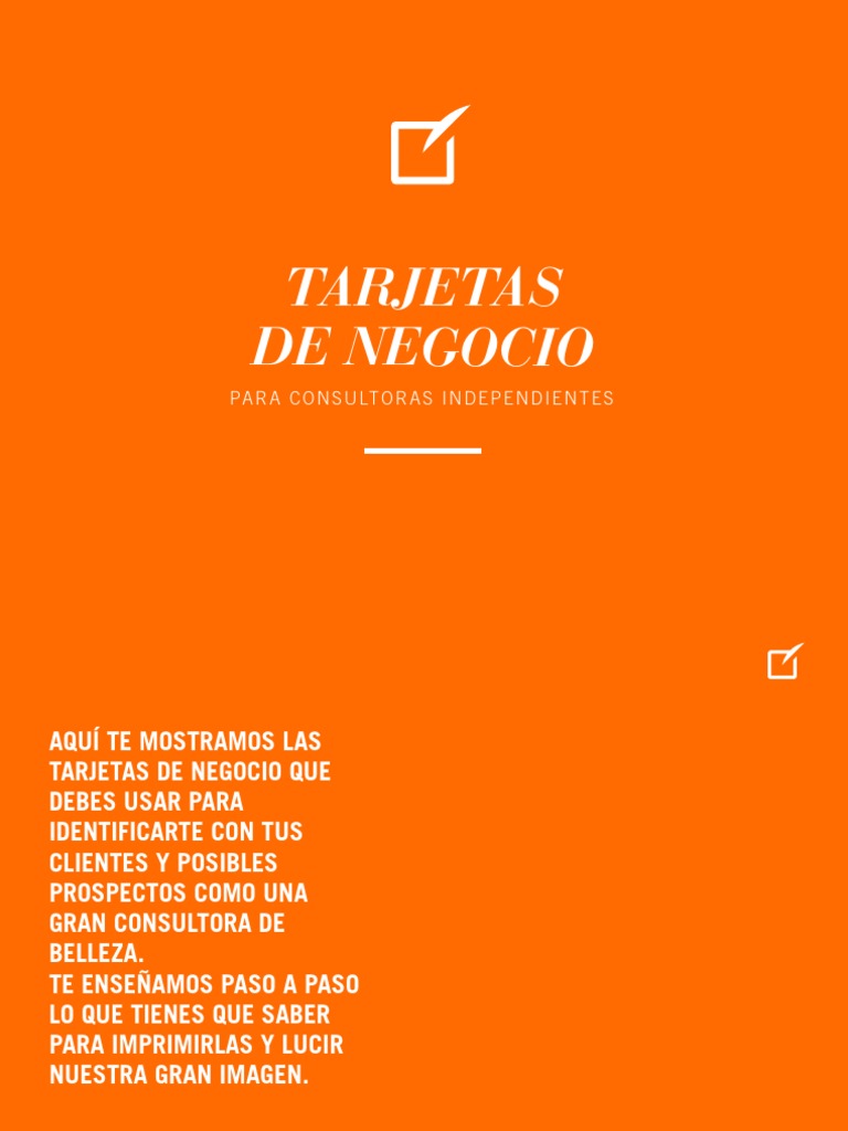 Manual Tarjetas de Negocio para Consultoras Yanbal | PDF | Informática