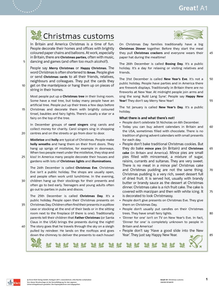 A08108-50148016 Christmas Customs EB1 | PDF | Christmas | Foods