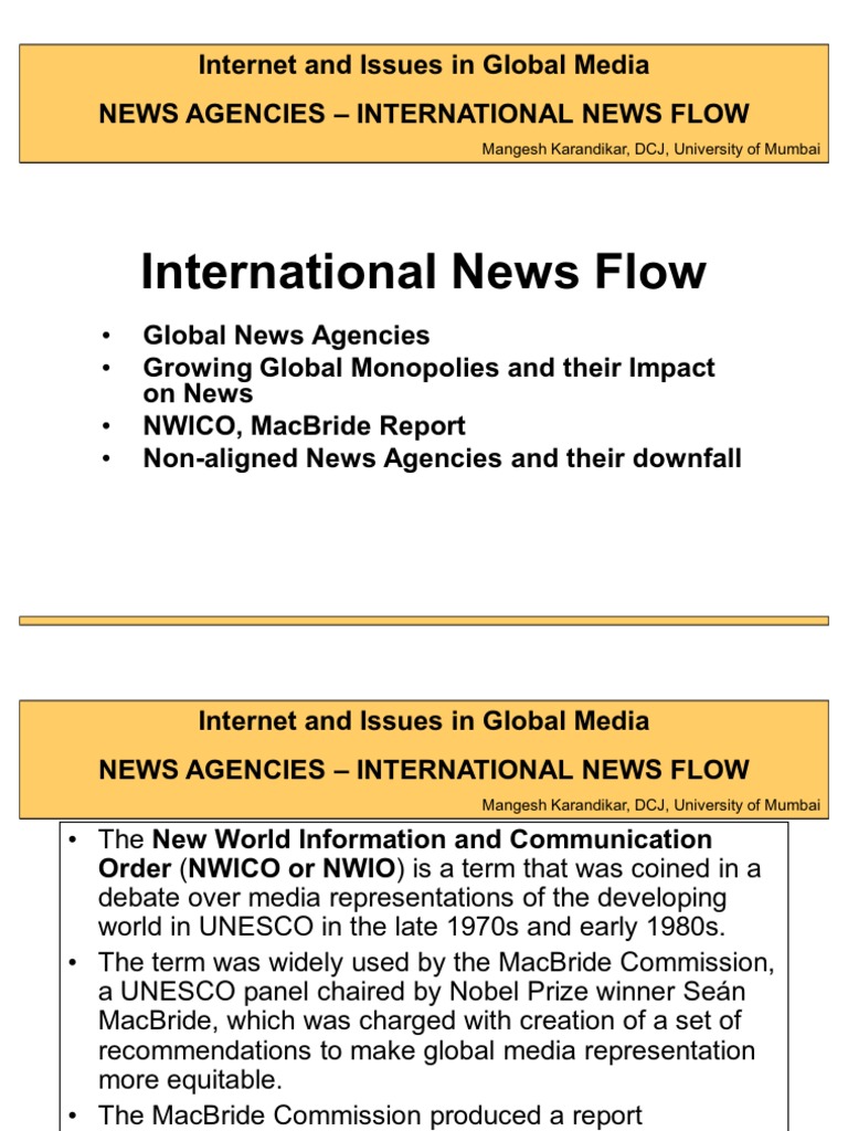 International News Flow | PDF | Communication | Public Sphere