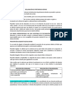 Declaración de Pertenencia Repaso