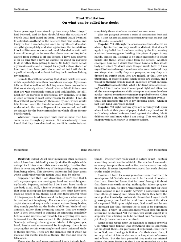 René Descartes intelligence overview