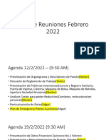 Plan de Reuniones Febrero 2022