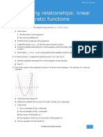 Quadratic functions and linear equations modelling practice