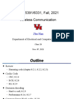 ECE 5391/6331, Fall, 2021: Wireless Communication