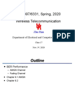 EE 5397/6331, Spring, 2020 Wireless Telecommunication: Zhu Han