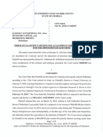 Baldwin v. D-Money Enterprises - Order On Contempt