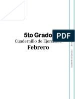 5to Grado - Cuadernillo de Ejercicios Feb