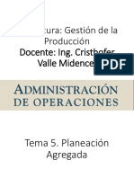 Tema 5. Planeacion Agregada