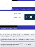 3.4 Derivadas de Orden Superior y Funciones Implicitas