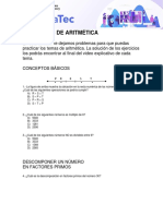 Ejercicios de Practica Aritmetica