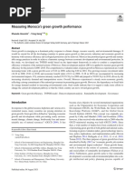 Measuring Morocco 'S Green Growth Performance