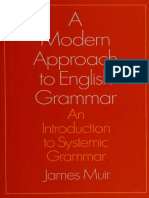 A Modern Approach To English Grammar An Introduction To Systemic Grammar