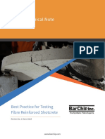 Barchip Technical Note: Best Practice For Testing Fibre Reinforced Shotcrete