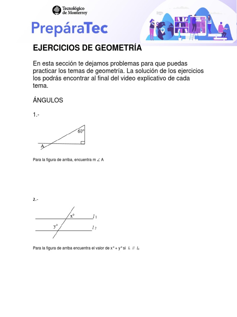 Ejercicios Básicos de Geometría | PDF | Formas geométricas | Geometría ...