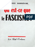 Bardèche Maurice - Qu'Est-ce Que Le Fascisme