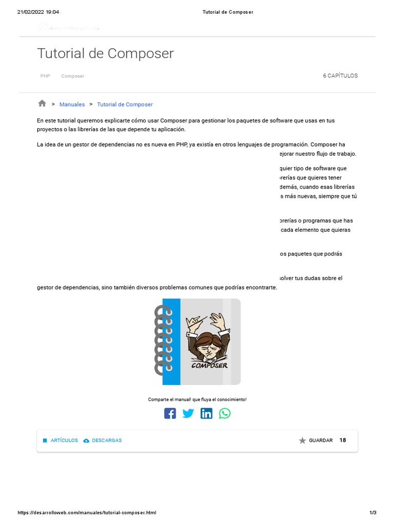 Tutorial de Composer | PDF | Php | Software