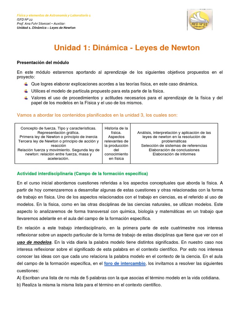 Dinámica: Leyes de Newton en Física | PDF | Física | Fuerza