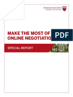 Make The Most of Online Negotiations: Special Report