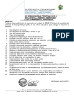 Protocolo de Bioseguridad, Nucleo Educ. Villa Rosario 2021