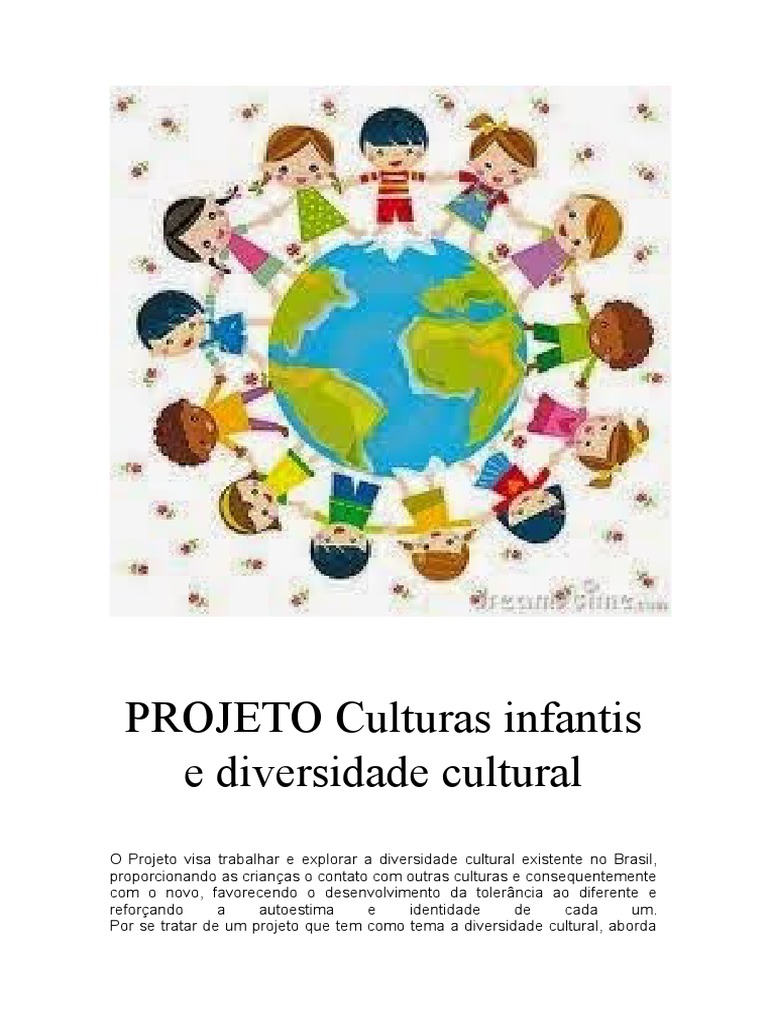 Projeto Diversidade Cultural na Educação Infantil | PDF | Diversidade ...