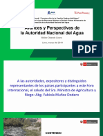 AVANCES Y PERSPECTIVAS DE LA AUTORIDAD NACIONAL DEL AGUA_2019