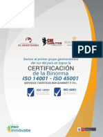 Nota de Prensa CERTIFICACIONES ISO