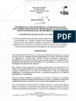 Resolución No. 0746 de 21 de Febrero de 2022