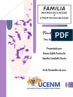 Informe Familia Micrococcaceae y Streptococcaceae