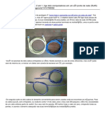 Cabo de Rede Duplo - 2 em 1 Liga Dois Computadores em Um S Ponto de Rede RJ45