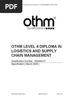 Othm Level 4 Diploma in Logistics and Supply Chain Management