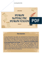 The Human Person: Prelim: Week 3
